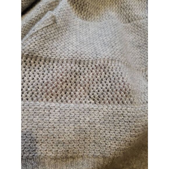 Splendid Cardigan Sweater Women's Large Grey Cashmere Drape Collar Open Stripe - Picture 3 of 5